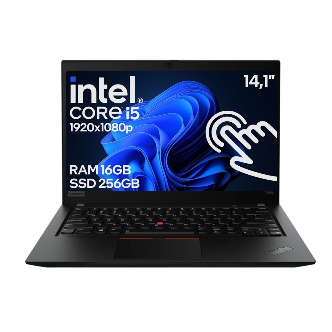 Dotykowy Laptop Lenovo ThinkPad T490S Core i5 8GEN 16GB 256SSD Win11 A