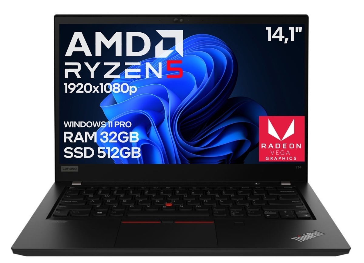 Laptop Lenovo ThinkPad T14 GEN1 Ryzen 5 PRO 4650U 32GB 512SSD Win11 A