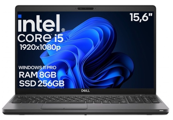 15" Dell 5500 Core i5 8GEN 8GB 256SSD A