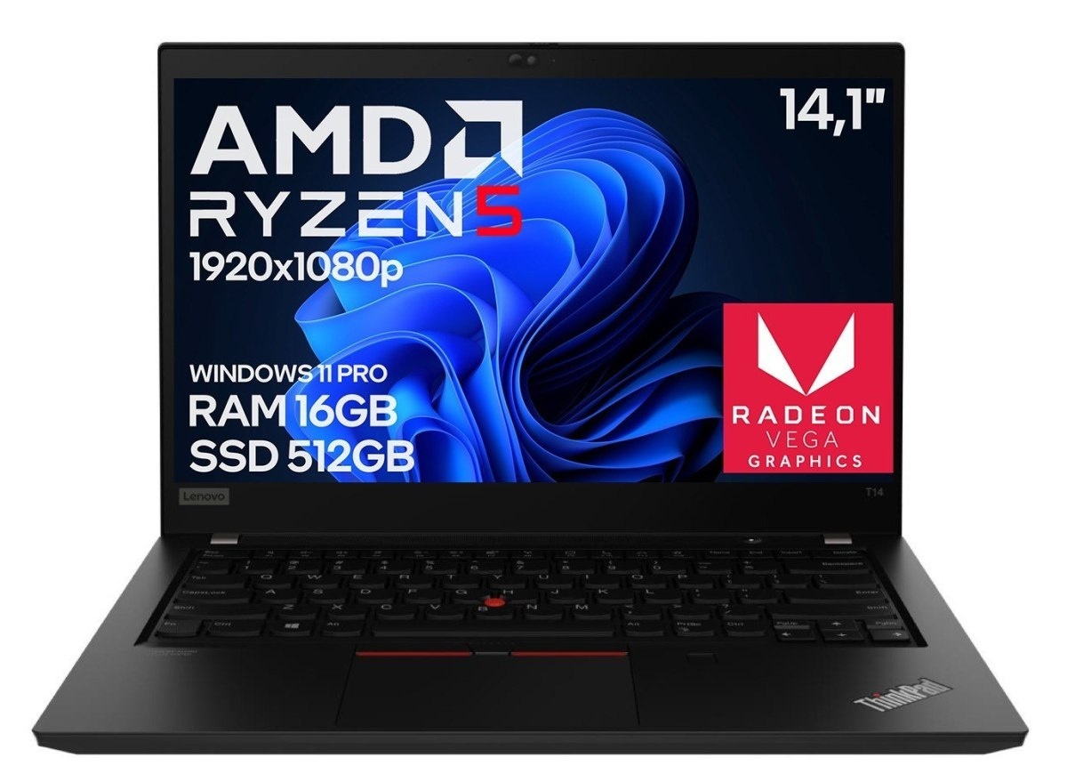 14" Lenovo T14 Gen1 Ryzen 5 PRO 16GB 512SSD A-