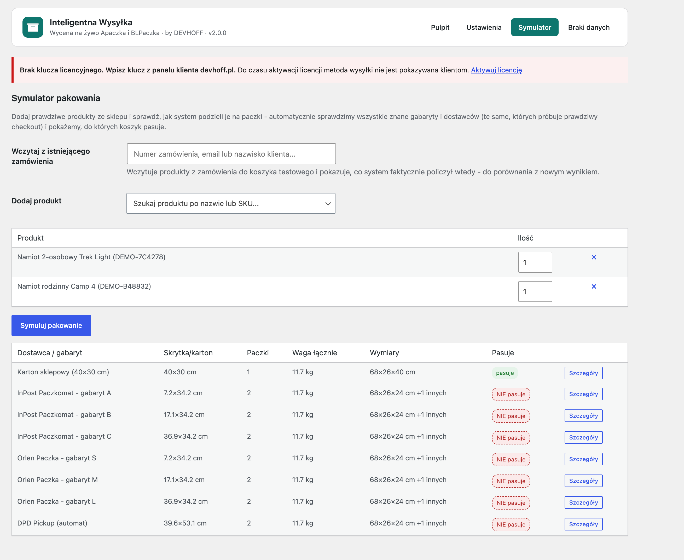Inteligentna Wycena Wysyłki WooCommerce — zdjęcie 3