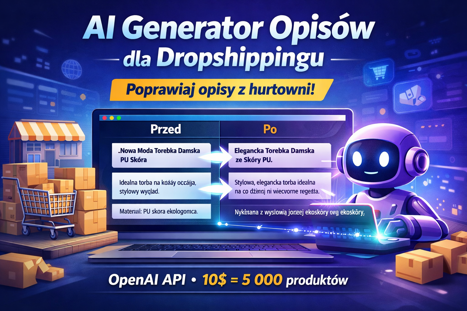 WooSmart Describer - AI generator opisów dla dropshippingu